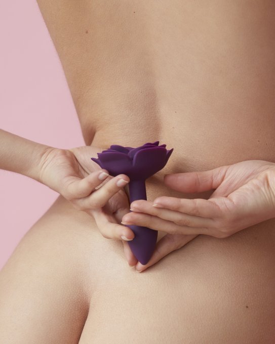 Plug anal Bijou Open Roses S 8 x 2.9cm Violet