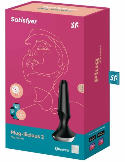 Plug anal vibrant connecté Ilicious 2 Satisfyer 10 x 3cm Noir