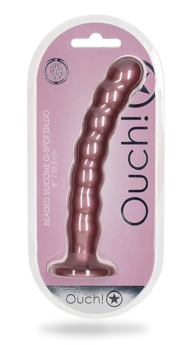 Plug Beaded G-Spot L 20.5 x 3.2cm Rose