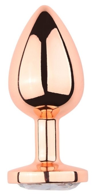 Plug Bijou anal PinkyGold L 8.5 x 4cm Bijou transparent