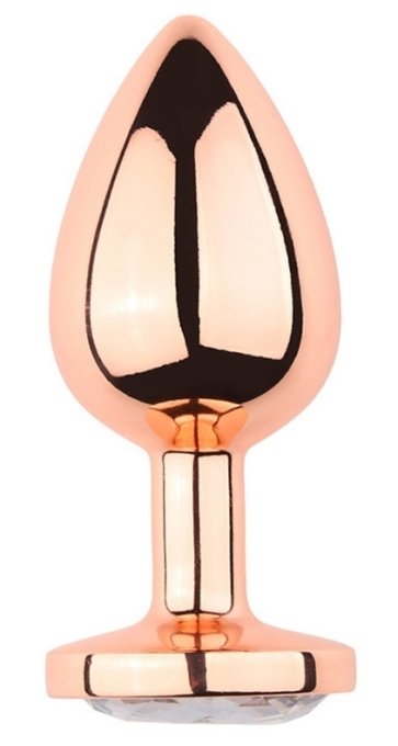 Plug Bijou anal PinkyGold M 7.5 x 3.3cm Bijou Transparent