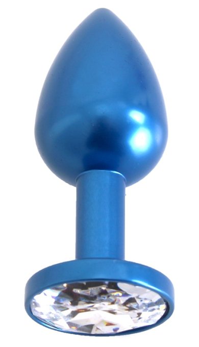 Plug bijou en Alu Gem Light 6 x 2.8 cm Bleu