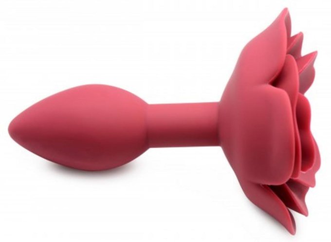 Plug Bijou Silicone Booty Blum avec Rose 7.5 x 3cm