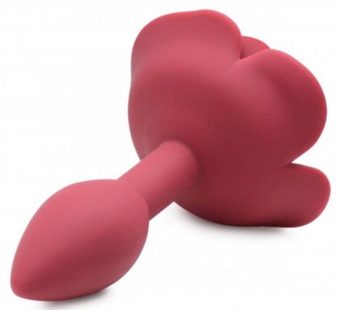 Plug Bijou Silicone Booty Blum avec Rose 7.5 x 3cm