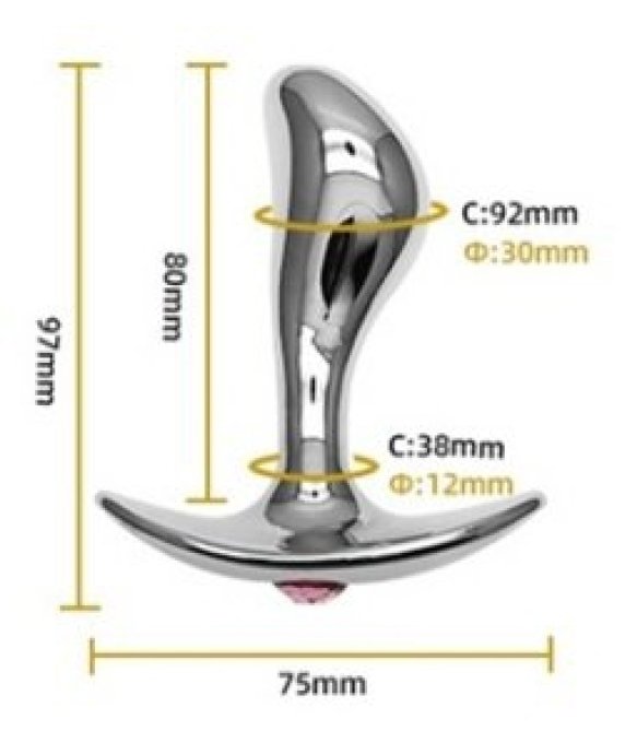 Plug + Bijou Stim Point G M 9 x 3 cm