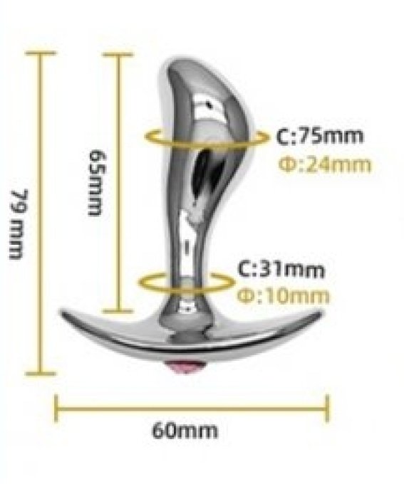 Plug + Bijou Stim point G S 6.5 x 2.4 cm