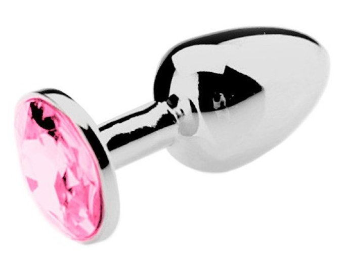 Plug Bijou Strass Rose - MEDIUM 7 x 3.4cm