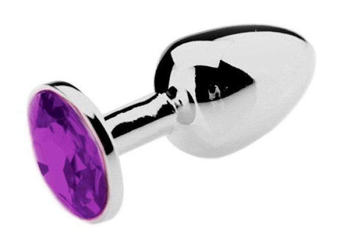 Plug Bijou Strass Violet - MEDIUM 7 x 3.4cm