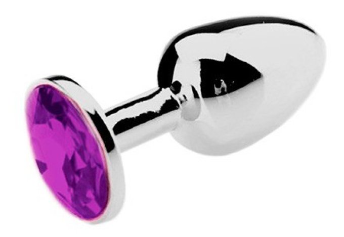 Plug Bijou Strass Violet - SMALL 6.5 x 2.7cm