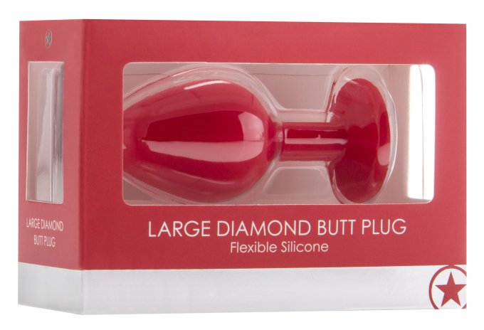 Plug Diamond Large – 7 x 3.5 cm Rouge