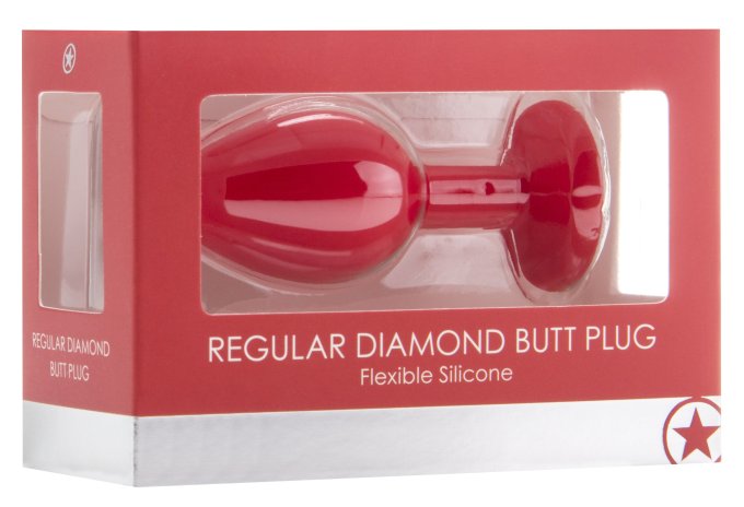 Plug diamond Regular – 6.5 x 2.8 cm Rouge