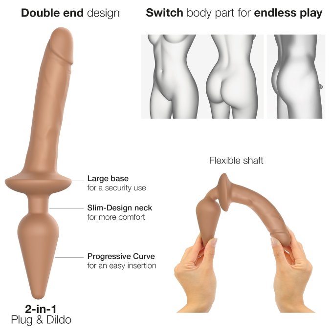 Plug Dildo Switch Realistic Strap-On-Me S 13 x 2.8cm