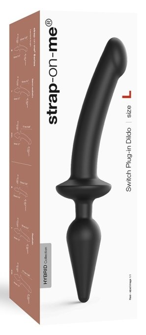 Plug Dildo Switch Strap-On-Me L 16 x 3.4cm Noir