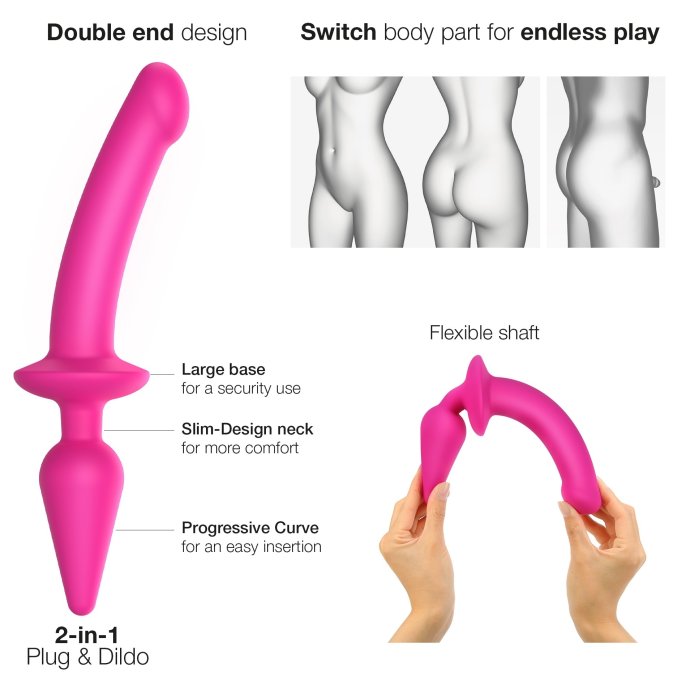 Plug Dildo Switch Strap-On-Me L 16 x 3.4cm Rose