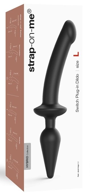 Plug Dildo Switch Strap-On-Me S 13 x 2.8cm Noir