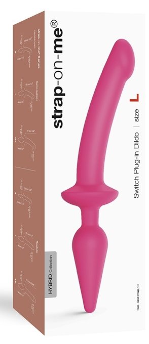 Plug Dildo SWITCH Strap-On-Me XXL 18 x 4cm Rose