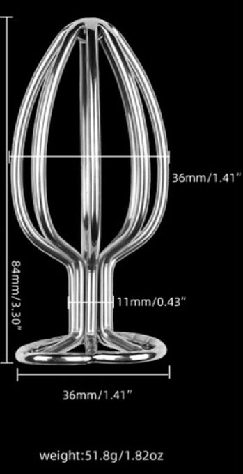 Plug en métal Heart Line L 8 x 4.2cm