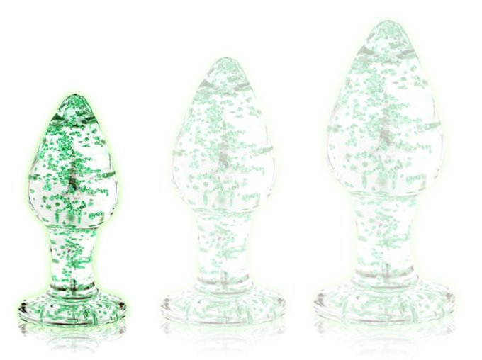 Plug en verre Phosphorescent Butt Glow S 6 x 2.7cm