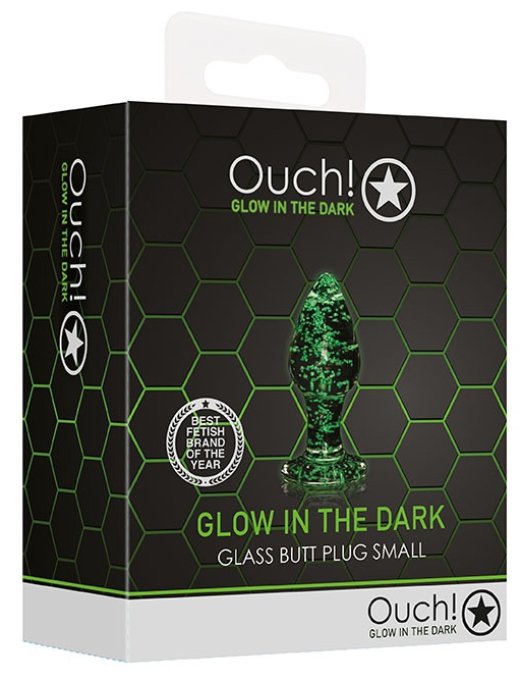 Plug en verre Phosphorescent Butt Glow S 6 x 2.7cm