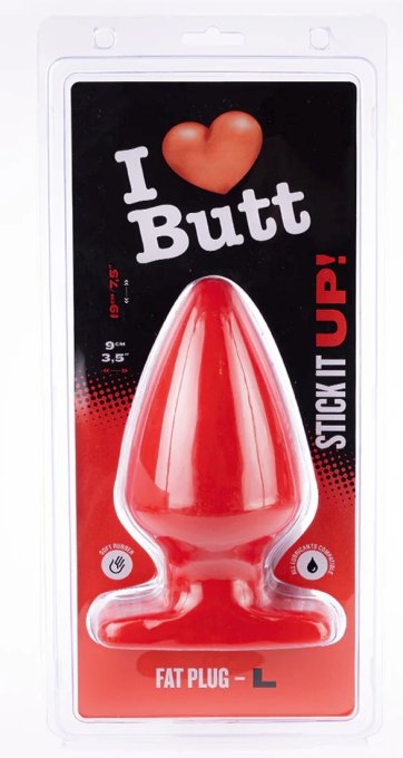 Plug Fat L I Love Butt 15.5 x 9 cm Rouge