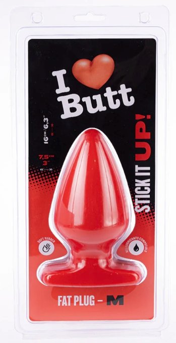 Plug Fat M I Love Butt 14 x 7.5 cm Rouge