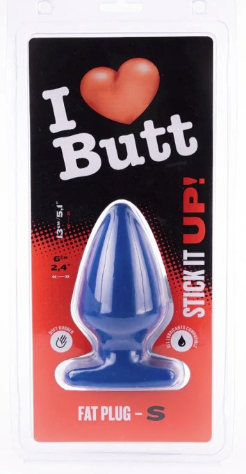 Plug Fat S I Love Butt 11 x 6 cm Bleu