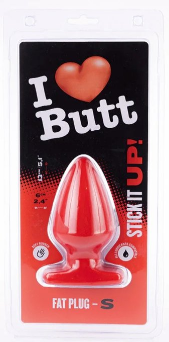 Plug Fat S I Love Butt 11 x 6 cm Rouge