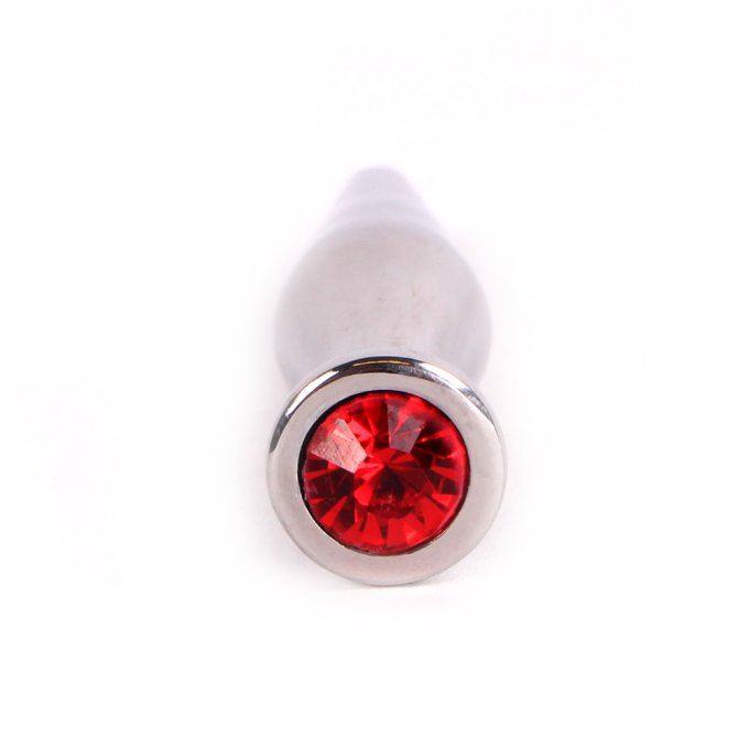 Plug pour pénis avec bijou SMOOTH Rouge 11mm