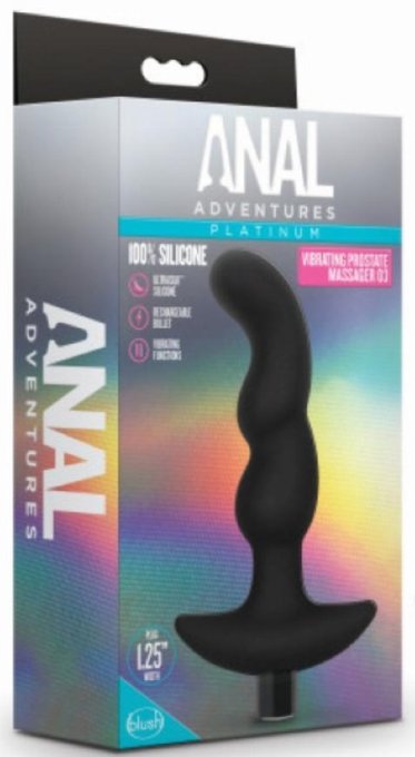 Plug prostatique Anal Adventures Massager Three 12 x 3.2cm