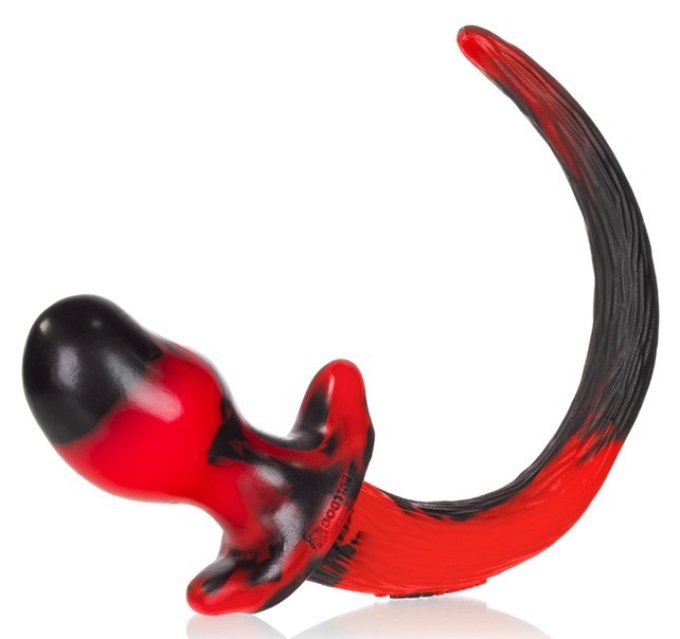 Plug Queue de chien Mastiff 12 x 7 cm Rouge