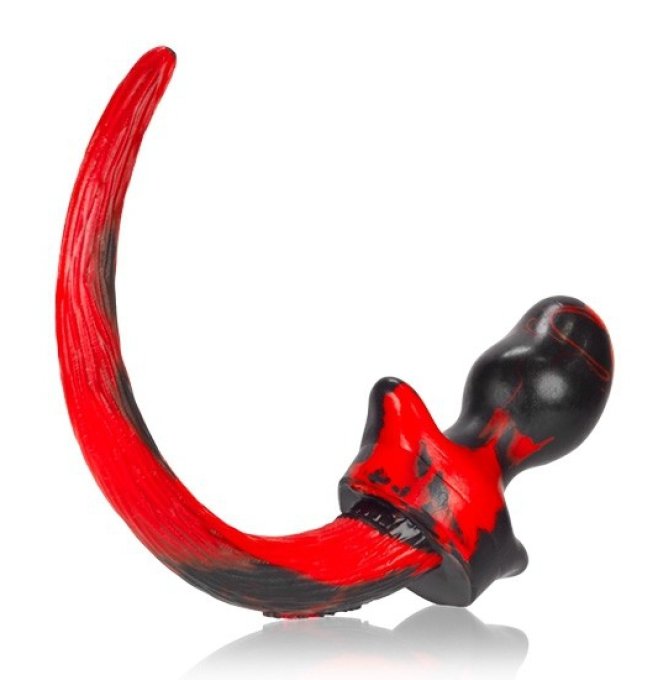 Plug Queue de chien Mastiff 12 x 7 cm Rouge