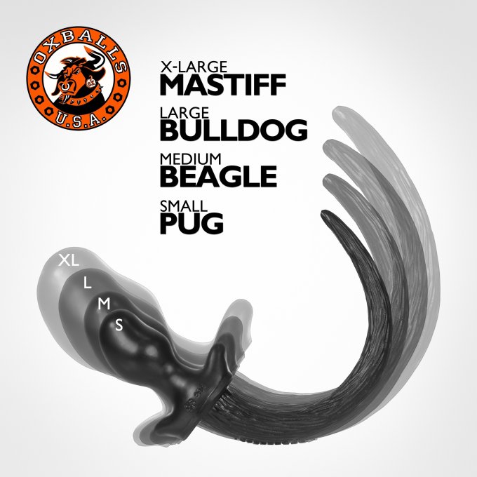 Plug Queue Puppy Tail Bulldog 11.5 x 6 cm Bleu