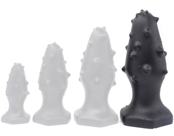 Plug silicone Monster Spike XL 16 x 6.5cm Noir