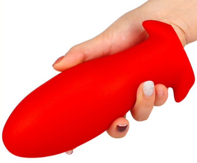 Plug Silicone Saurus Egg M 12 x 5.3cm Rouge