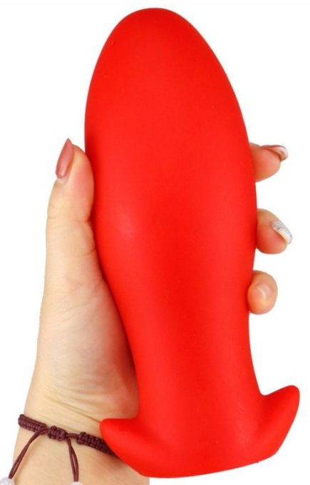 Plug Silicone Saurus Egg M 12 x 5.3cm Rouge