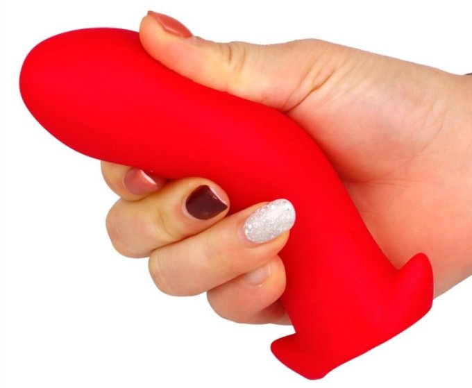 Plug silicone Saurus Egg S 10 x 4.5cm Rouge