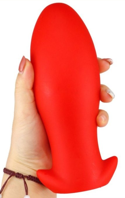 Plug silicone Saurus Egg S 10 x 4.5cm Rouge