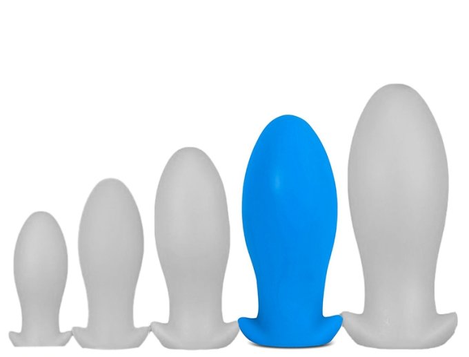 Plug silicone Saurus Egg XL 16.5 x 7.3cm Bleu