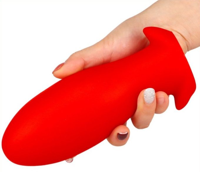 Plug silicone Saurus Egg XL 16.5 x 7.3cm Rouge