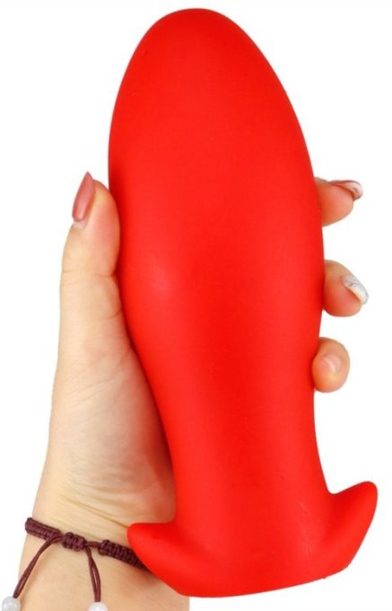 Plug silicone Saurus Egg XL 16.5 x 7.3cm Rouge