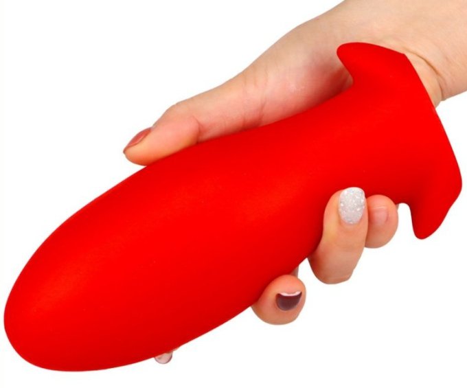 Plug silicone Saurus Egg XXL 18.5 x 8.3cm Rouge