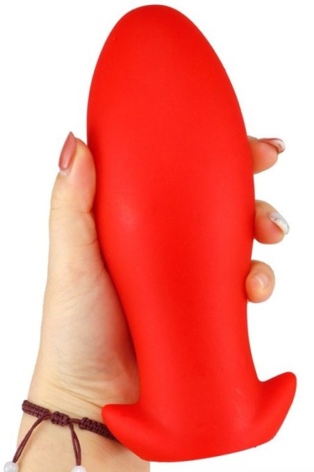 Plug silicone Saurus Egg XXL 18.5 x 8.3cm Rouge