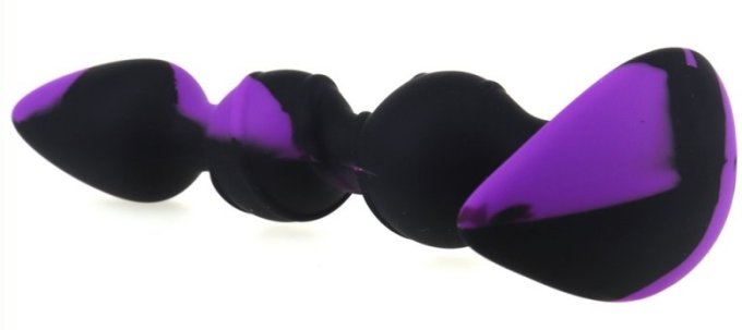 Plug silicone Three Pal 15 x 3.2cm Noir-Violet