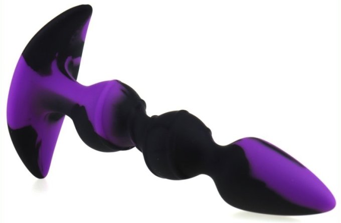 Plug silicone Three Pal 15 x 3.2cm Noir-Violet