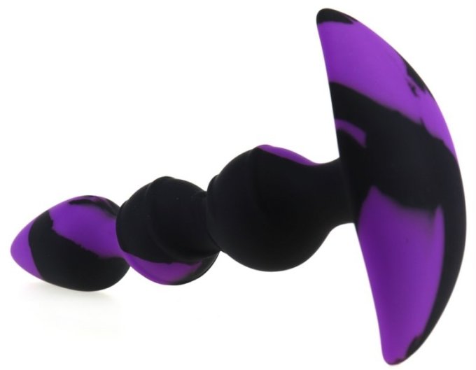 Plug silicone Three Pal 15 x 3.2cm Noir-Violet