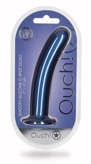 Plug Smooth G-Spot L 17 x 3.5cm Bleu