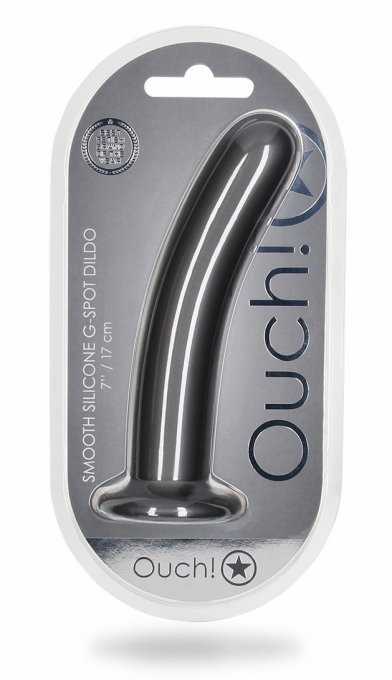 Plug Smooth G-Spot L 17 x 3.5cm Gris