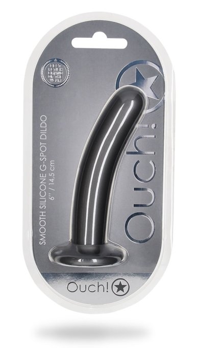 Plug Smooth G-Spot M 14.5 x 3cm Gris