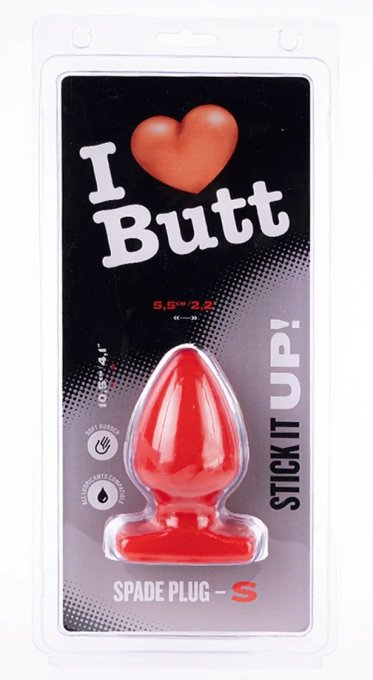 Plug Spade S I Love Butt 9 x 5.3 cm Rouge