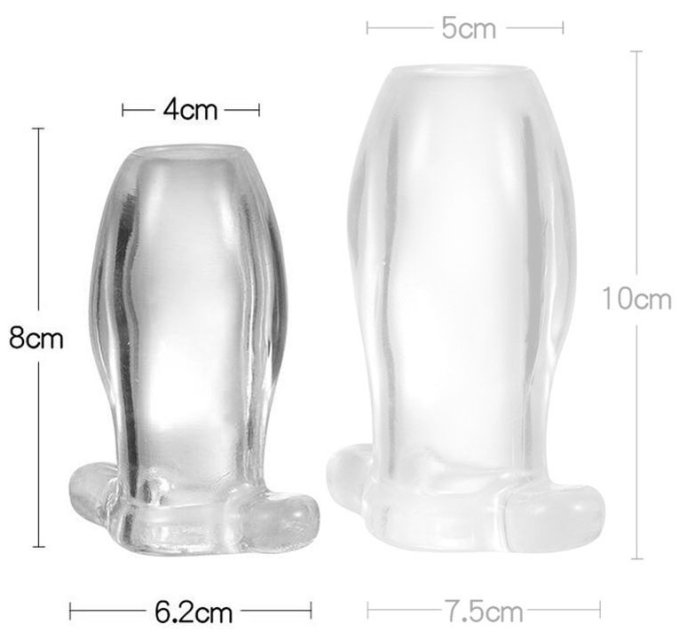 Plug Tunnel Anal Nymbus Transparent  7 x 4 cm